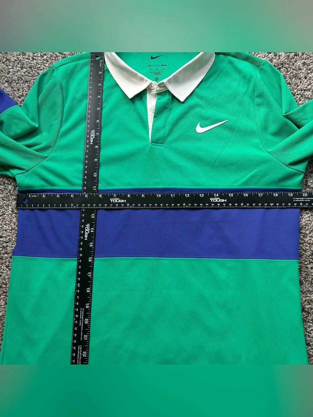 Nike Court Slam Dri-Fit ADV Tennis Polo Shirt Green Men's Size Medium IB8141-324